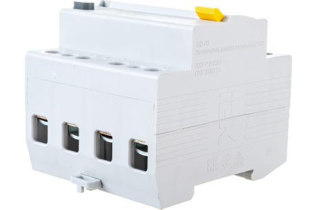 Купить Выключатель дифференциального тока  УЗО  4п 100А 300мА тип AC ВД1-63  IEK фото №6