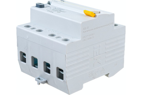 Купить Выключатель дифференциального тока  УЗО  4п 16А 30мА тип AC ВД1-63  IEK MDV10-4-016-030 фото №3