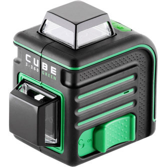 Купить Лазерный уровень ADA CUBE 3-360 GREEN Basic Edition (А00560)+ Штатив-штанга ADA SILVER PLUS (А00556) фото №2